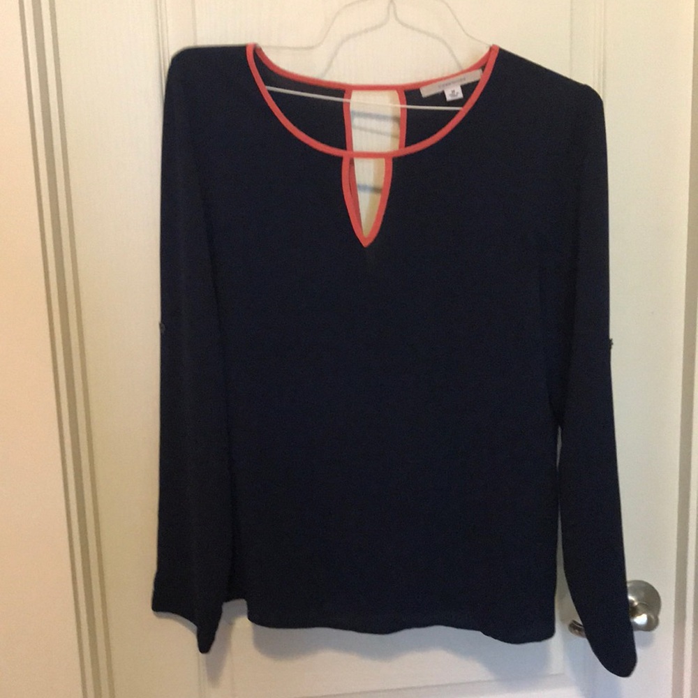 41 Hawthorn shirt navy blue and pink.